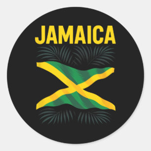 Jamaikanische Flagge Jamaika Souvenir Reise Urlaub Runder Aufkleber