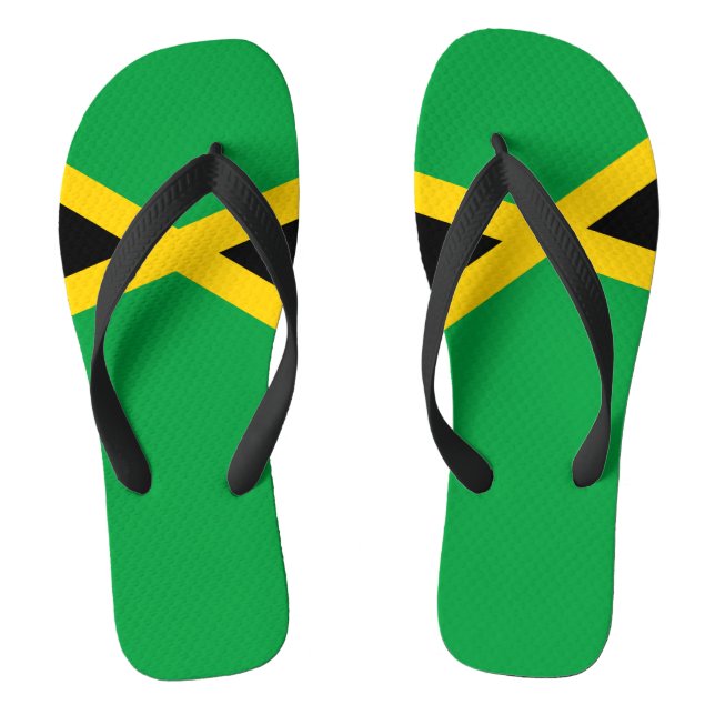 Jamaikanische Flagge Jamaikanischer Karibikkarneva Flip Flops (Fußbett)