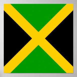 Jamaikanische Flagge Jamaikanisches Land Zuhause E Poster