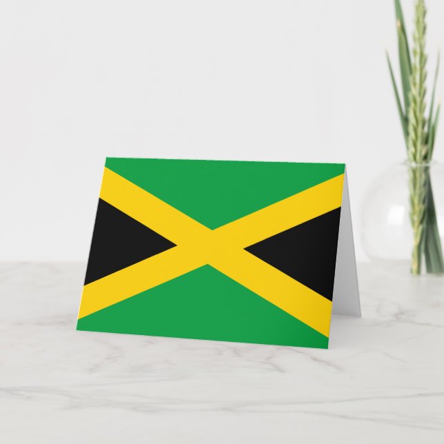 jamaikanische Flagge Karte (Vorderseite)