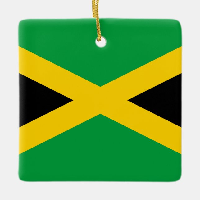 jamaikanische Flagge Keramikornament (Vorderseite)