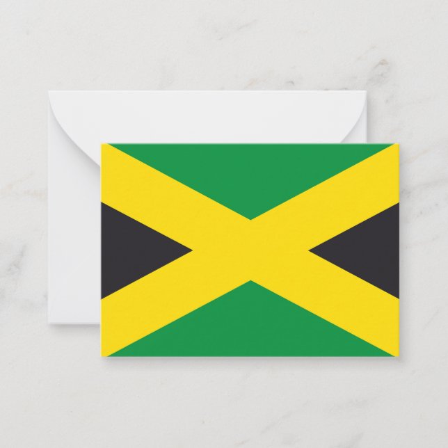 Jamaikanische Flagge Mitteilungskarte (Vorderseite)