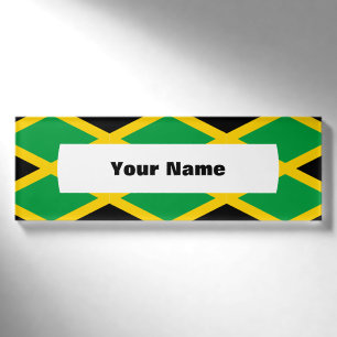 jamaikanische Flagge Namenschild