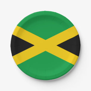 jamaikanische Flagge Pappteller