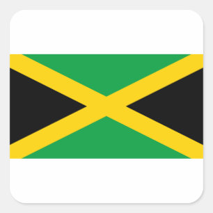 jamaikanische Flagge Quadratischer Aufkleber