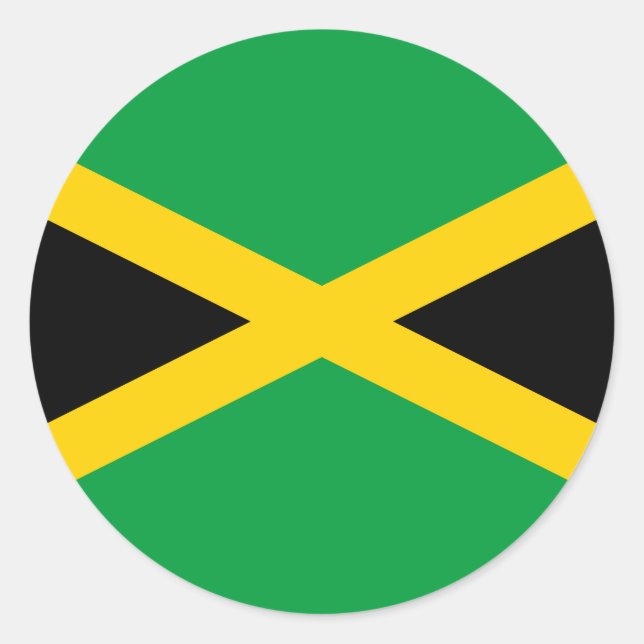 jamaikanische Flagge Runder Aufkleber (Vorderseite)