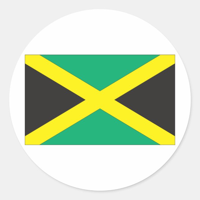 jamaikanische Flagge Runder Aufkleber (Vorderseite)