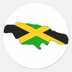 jamaikanische Flagge Runder Aufkleber