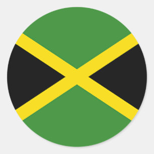 Jamaikanische Flagge Runder Aufkleber