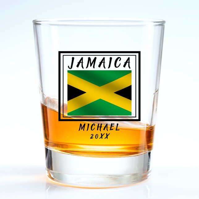 Jamaikanische Flagge Schnapsglas (Jamaica Jamaican Flag Shot Glass)