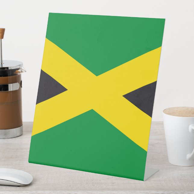 Jamaikanische Flagge Sockelschild (In Situ)