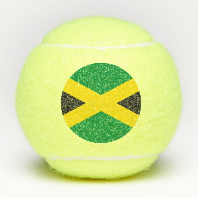 Jamaikanische Flagge Tennisbälle (Vorderseite)