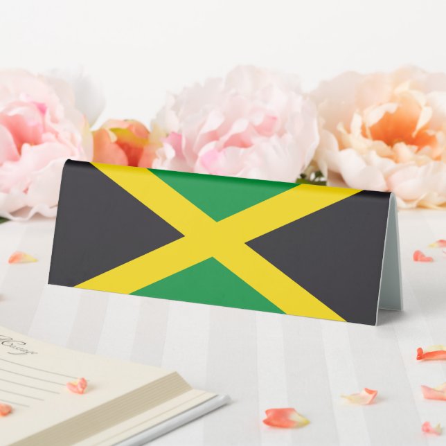 Jamaikanische Flagge Tischaufsteller (In Situ (Hochzeit))