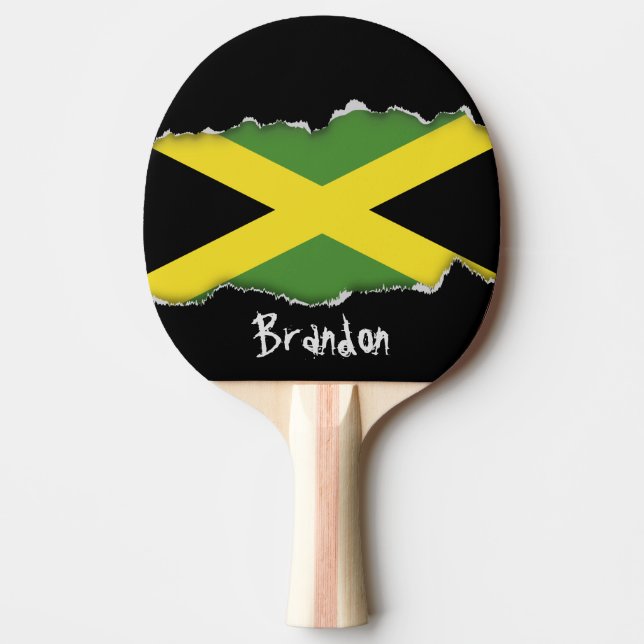 Jamaikanische Flagge Tischtennis Schläger (Vorderseite)