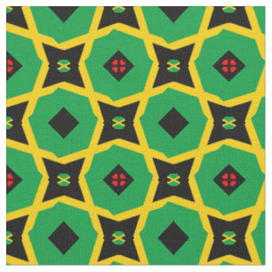 Jamaikanische Flagge und jamaica Trendy Fabric /mo Stoff
