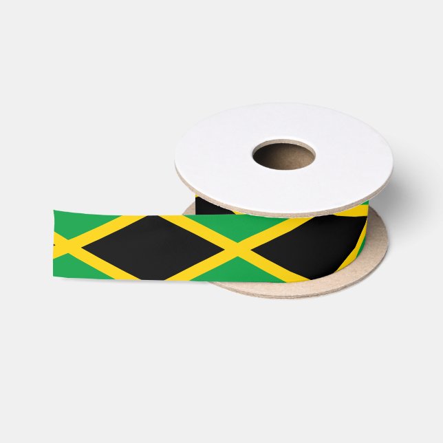 Jamaikanische Flagge und Jamaika reisen, Urlaub/Sp Satinband (Spule)