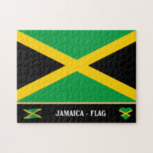 Jamaikanische Flagge und jamaikanisches Land / Jam