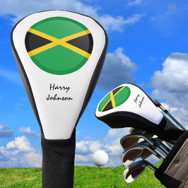Jamaikanische Flagge und Mit Monogramm Golf Clubs  Golf Headcover