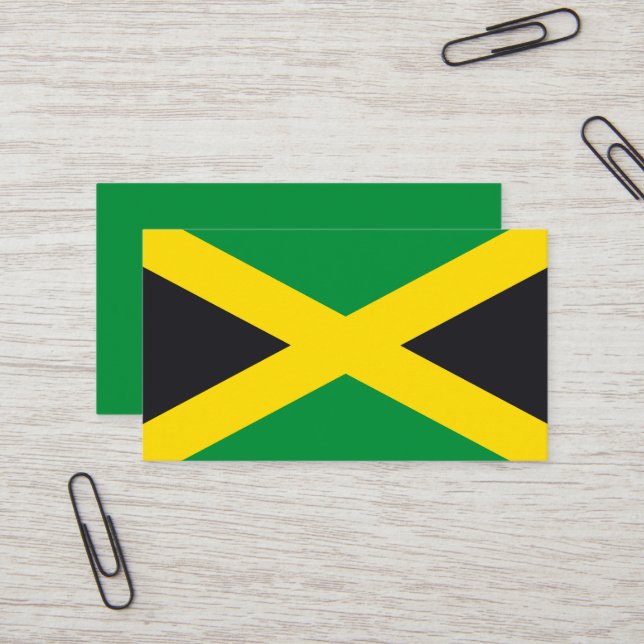 Jamaikanische Flagge Visitenkarte (Vorderseite/Rückseite Beispiel)