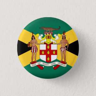 jamaikanische Flagge/Wappen Button
