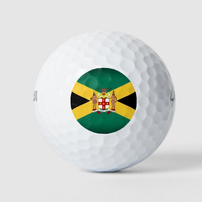 jamaikanische Flagge/Wappen Golfball (Vorderseite)