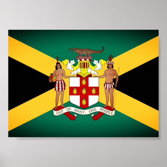 jamaikanische Flagge/Wappen Poster (Vorne)