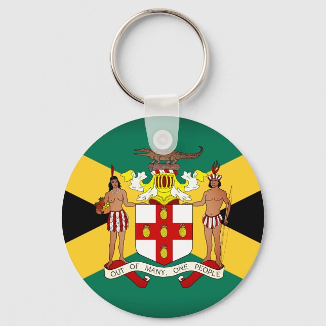 jamaikanische Flagge/Wappen Schlüsselanhänger (Vorderseite)