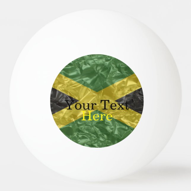 jamaikanische Flagge - zerknittert Tischtennisball (Vorderseite)