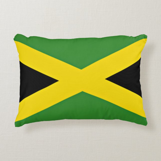 Jamaikanische Flagge Zierkissen (Vorderseite)