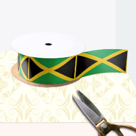 jamaikanische Flaggenbänder, jamaikanische Mode /S Satinband
