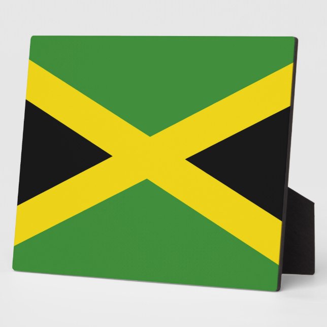 jamaikanische Flaggenebene Fotoplatte (Seite)