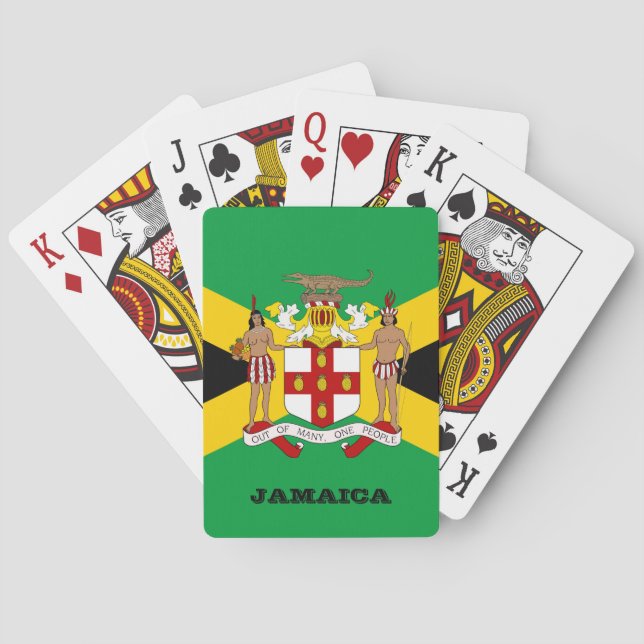Jamaikanische Flaggenspiele, Jamaika spielen Karte Spielkarten (Rückseite)