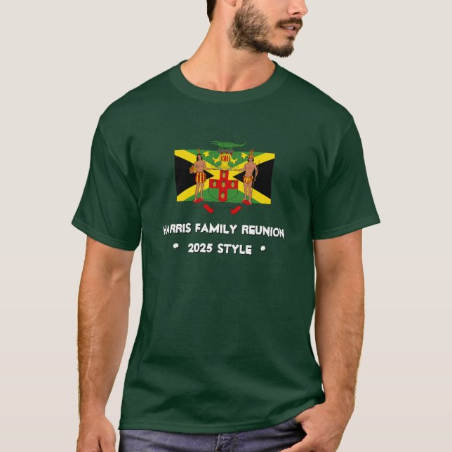 Jamaikanische Flaggenüberdeckung von Arms Harris F T-Shirt (Vorderseite)
