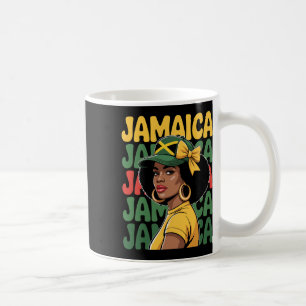 Jamaikanische Frauen Mädchen Jamaika-Flagge Urlaub Kaffeetasse