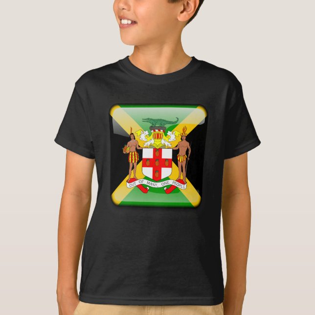 Jamaikanische glatte Flagge T-Shirt (Vorderseite)
