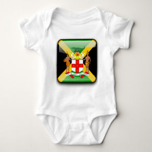 Jamaikanische Hochglanzflagge Baby Strampler