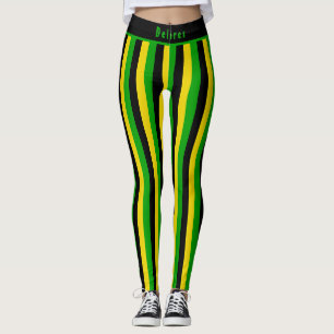 Jamaikanische Insel-Vibes gestreift Leggings