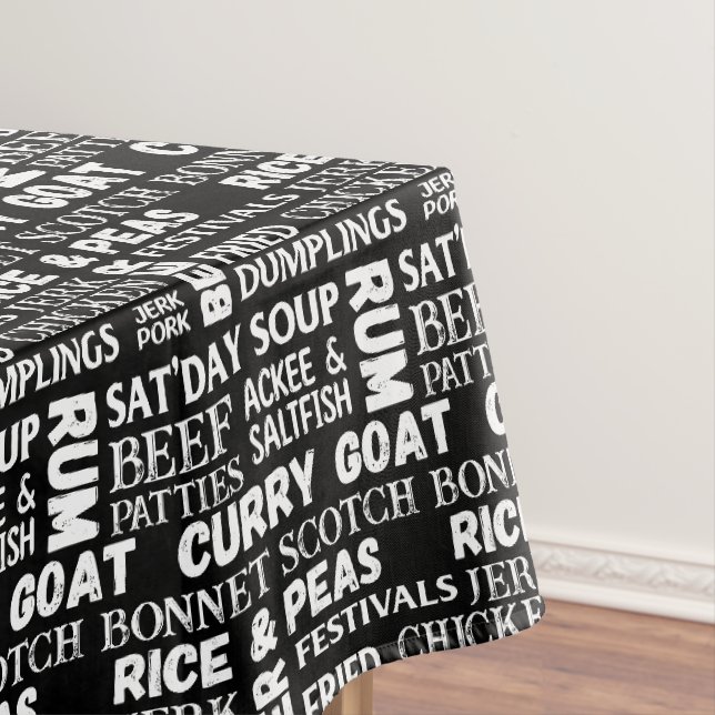 jamaikanische Küche Typografic Caribbean Restauran Tischdecke (Beispiel)