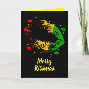 Jamaikanische Rasta-Liebe Frohe Weihnachten Karte