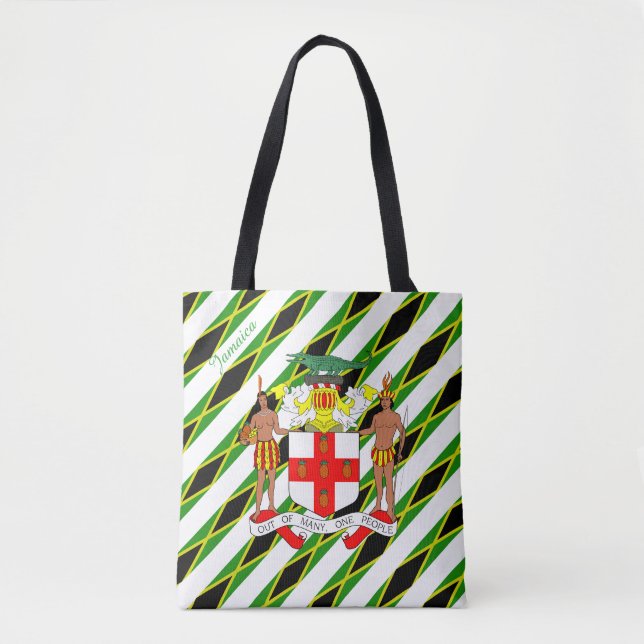 Jamaikanische Streifenflagge Tasche (Vorderseite)