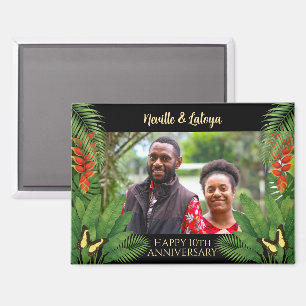 Jamaikanische tropische Hochzeit Jubiläum Foto hin Magnet