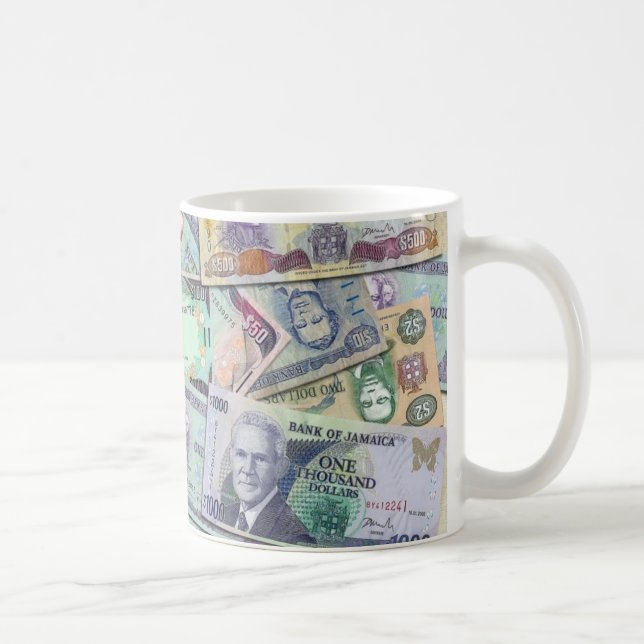 Jamaikanische Währung - Banknoten Kaffeetasse (Rechts)