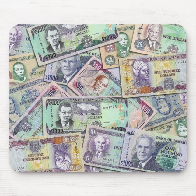 Jamaikanische Währung - Banknoten Mousepad (Vorne)