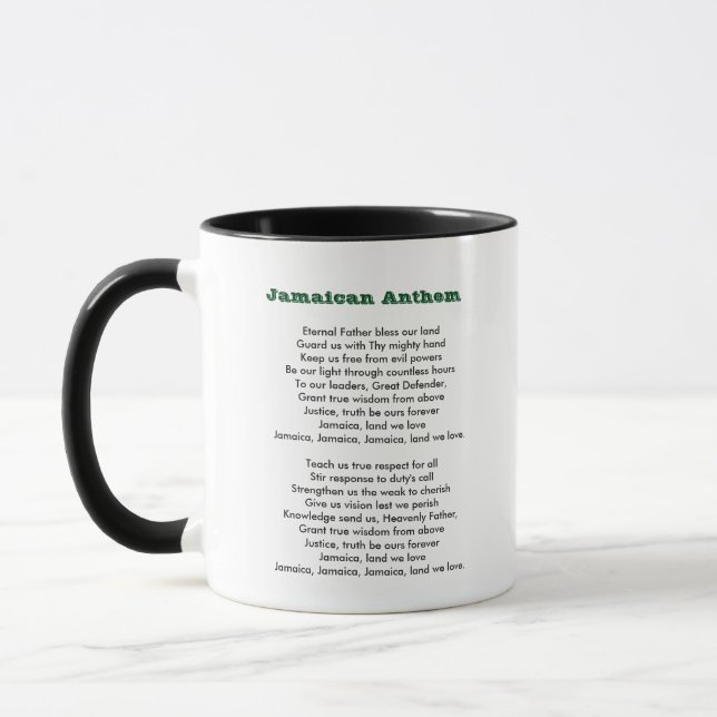 Jamaikanische Wappen Taino Anthem Tasse (Links)