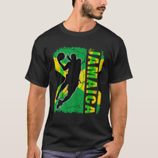 Jamaikanischer Basketball Spieler Jamaikanische Fl T-Shirt