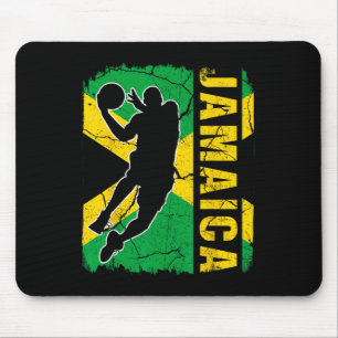 Jamaikanischer Bysketbyll Spieler Jamaica Flagge B Mousepad