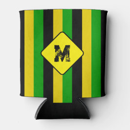 Jamaikanischer Flag gefärbter Monogram Beer Dosenkühler