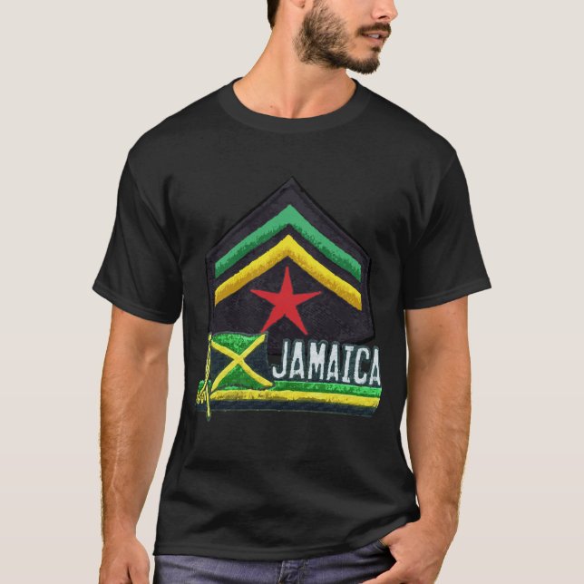Jamaikanischer Flagge Rasta T - Shirt (Vorderseite)