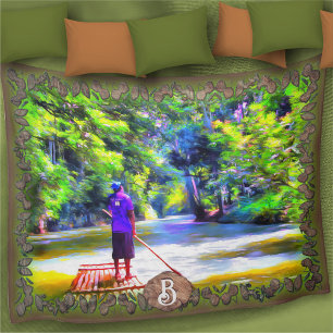 Jamaikanischer Fluss Raft Ride J001 Fleecedecke