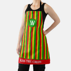 Jamaikanischer Koch Rasta Stripes Küche Schürze